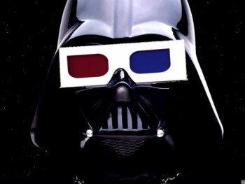 Star Wars 3D Darth Vader 3d glasses on