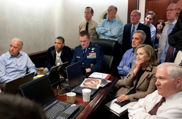 White House Situation-room-photo Bin Laden raid pic Obama administration