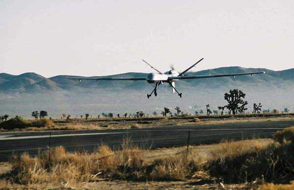 Drone MQ-9 Reaper de l'US Air Force a l'atterrissage Photo/Air Force 