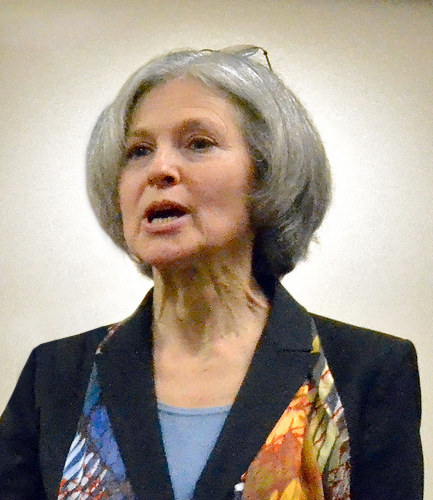 Wieland takes a video of potential Green Party presidential candidate Jill Stein in the party's regional convention Sunday afternoon. The Green Party is a national political party that aims to solve climate change immediately. It also throws much support to the Occupy movement and advocates for human rights. Wieland has been a supporter of the party for more than 10 years now. March 2012 Photo/Ardee SN