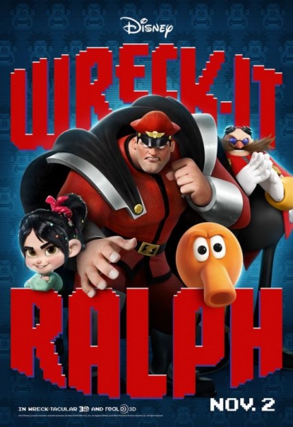 Wreck-It-Ralph-M-Bison Qbert cameo poster