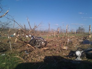 tornado which struck the town of Phil Campbell, Alabama during the April 27, 2011 tornado outbreak.  photo NWS Huntsville