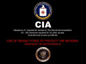 CIA black banner top secret clearance