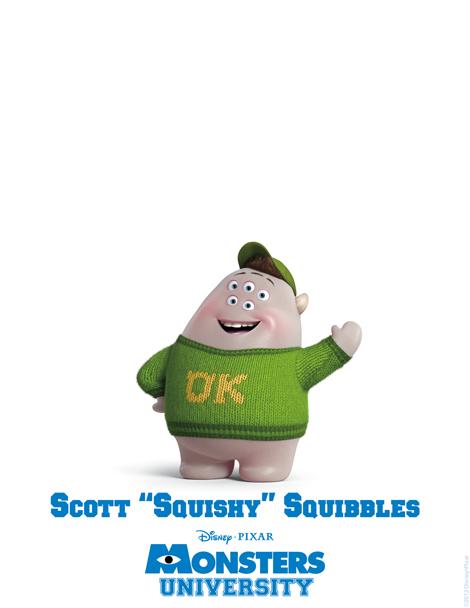 Scott squishy Squibbles Monsters University poster