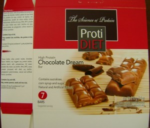 Proti Diet High Protein Chocolate Dream Bar Image/CFIA