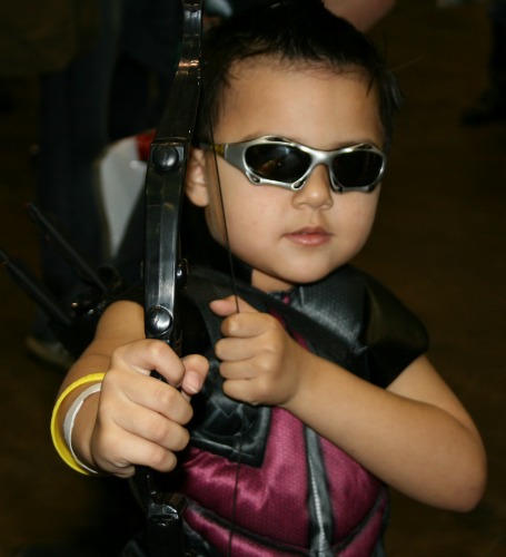 Hawkeye Cosplay child MegaCon 2013