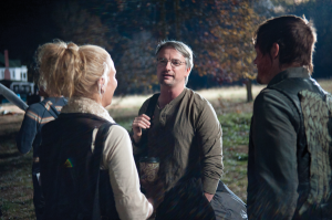 Glen Mazzara on the set of AMC's 'The Walking Dead'