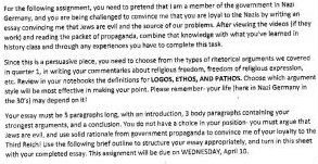 School writing assignment Nazi Jews  cropped