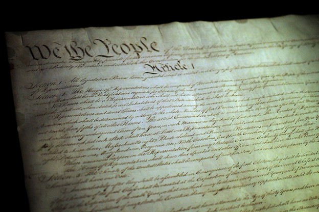 Photo of the US Constitution taken in the rotunda of the National Archives photo Mr. T in DC via Flickr
