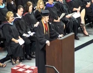 screenshot of South Carolina graduation speech