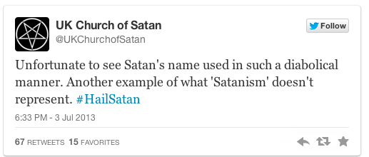 Church of satan hail satan tweet