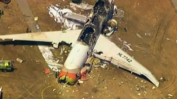 Plane crash San Francisco California