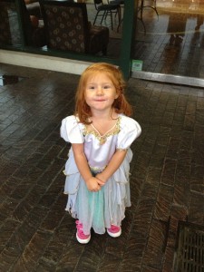 Claire ready for Little Mermaid