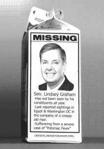 Lindsey Graham Missing Milk Carton Image/CCU