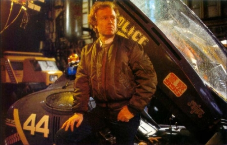 Ridley Scott on the set of "Blade Runner"