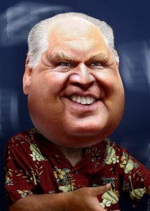 Rush Limbaugh points out the bogus assertions by President Obama during his Grammy "PSA"  photo/ donkeyhotey