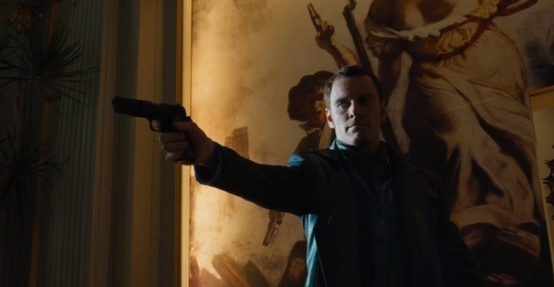 Michael Fassbender as Magneto with gun XMen Days Future Past