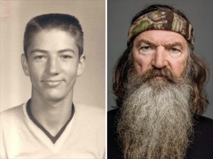 phil-robertson-from-duck-dynasty young and beardless and now