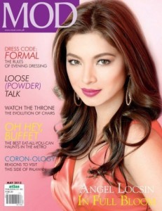 Angel Locsin's MOD May 2013 coveri currently in second place. Image/Facebook
