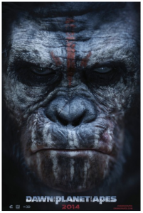 Dawn of the Planet of the Apes poster up close ape