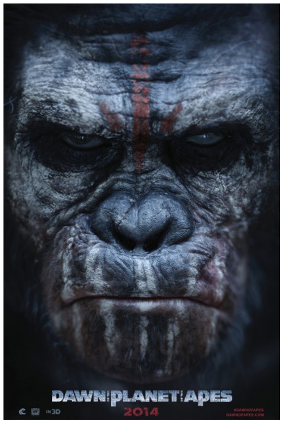 Dawn of the Planet of the Apes poster up close ape