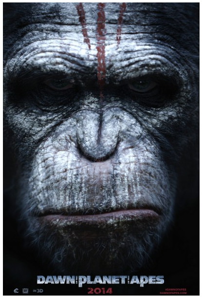 Dawn of the Planet of the Apes poster up close photo