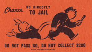 Go to Jail monopoly card