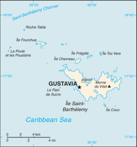 Saint Barthelemy map/CIA