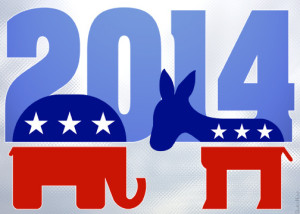 elephant donkey GOP DEM 2014 banner