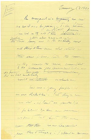 Draft of Kennedy's speech. National Archives