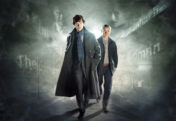 Sherlock banner Benedict Cumberbatch Martin Freeman