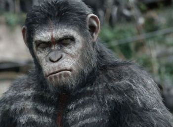 Caesar Andy Serkis Dawn of the Planet of the Apes war paint photo