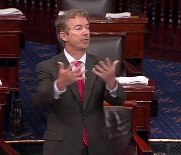Rand Paul on Senate floor/Video Screen Shot