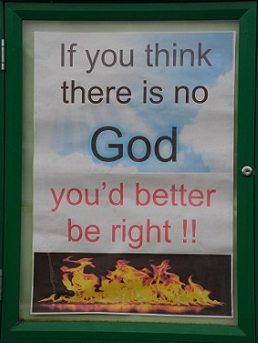 "Offensive" poster in UK  photo courtesy of Attenborough Baptist Church 