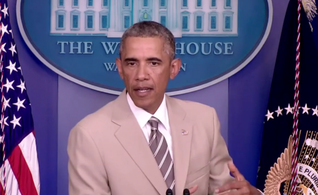 President Obama speaking on the economy, the crisis in Iraq and the Ukraine, Aug. 28, 2014 photo/whitehouse.gov