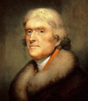 Thomas Jefferson portrait by Rembrandt Peale via New York Historical Society