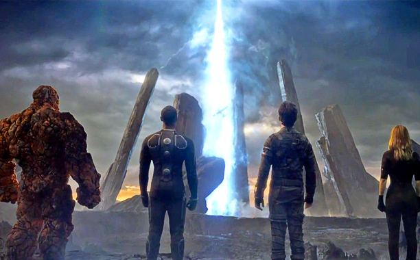 marvels-the-fantastic-four team photo starring into space