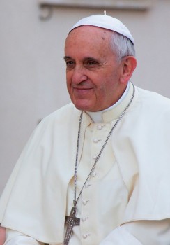 A portrait of Pope Francis taken in Vatican City on August 5, 2014.   Photo credit: Daniele Cataldi/Demotix/Corbis courtesy of Weta.org