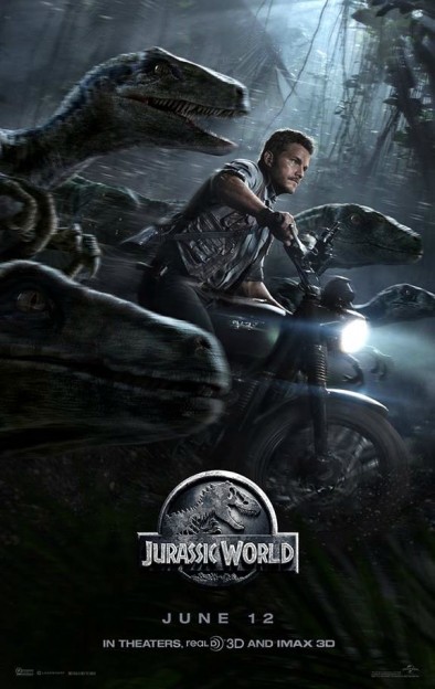 CHris Pratt raptors Jurassic World movie poster