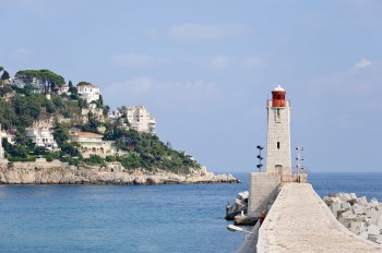 The lighthouse of Nice, on the Mediterranean coast (French Riviera). 2010 photo/ Myrabella via wikimedia commons