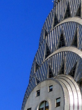 Detailed look at the Chrysler Building art deco  photo/ Liftarn via wikimedia