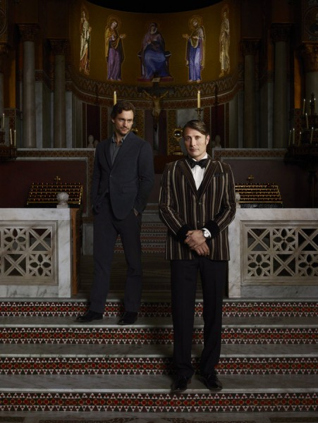 Hugh Dancy and Mads Mikkelsen Hannibal season 3 photo