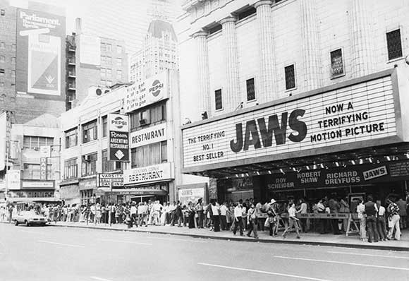 jaws opens in theaters June 1975