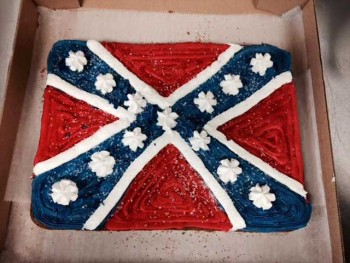 Confederate flag cake from a Virginia baker photo/ Facebook
