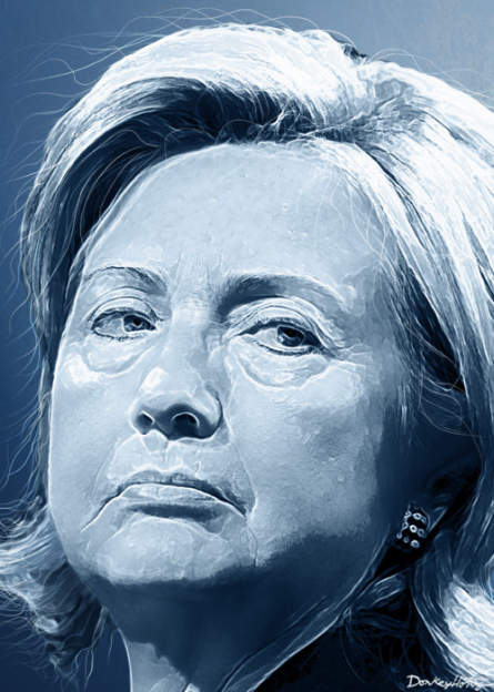 The Hillary Clinton e-mail scandal serious photo/ donkey hotey