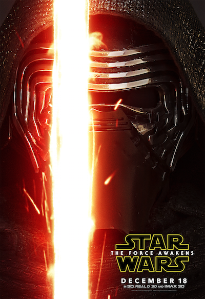 Adam Driver as Kylo Ren Star Wars the Force Awakens poster