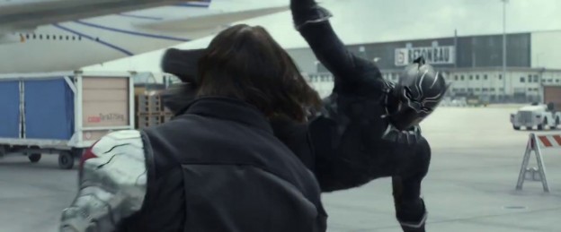 Captain America Civil War cast photo Black Panther attack winter soldier