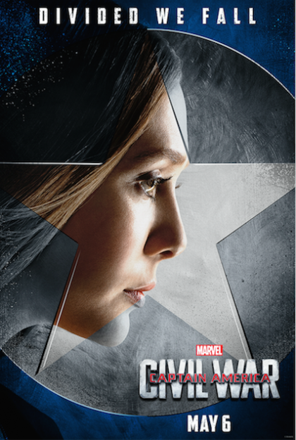 Captain America Civil War Elizabeth Olsen Scarlet Witch movie poster