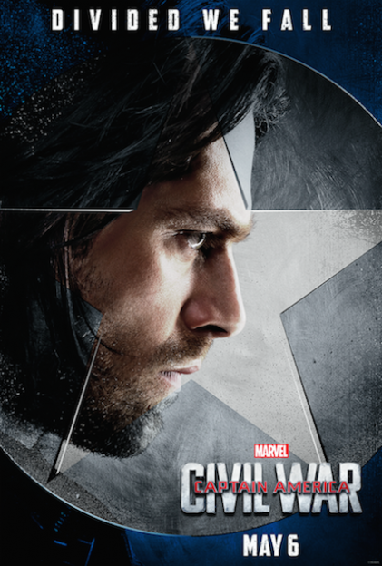 Captain America Civil War Sebastian Stan Winter Soldier movie poster
