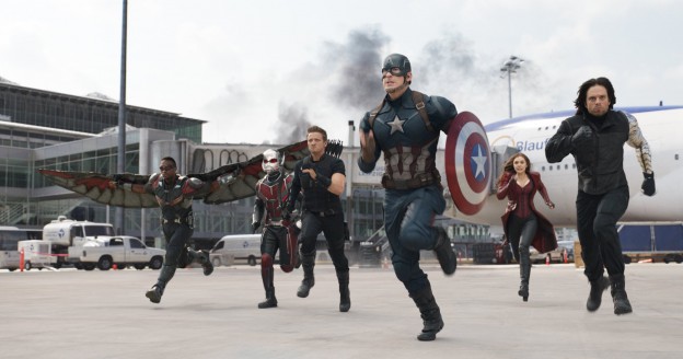Captain America Civil War Team Cap attacking